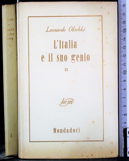 L' Italia e il suo genio. Vol 2 - Leonardo Olschki - copertina