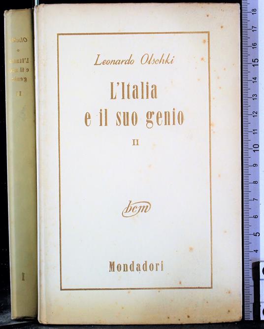 L' Italia e il suo genio. Vol 2 - Leonardo Olschki - copertina