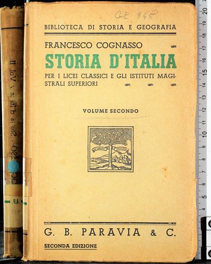 Storia d'Italia. Vol 2 - Francesco Cognasso - copertina