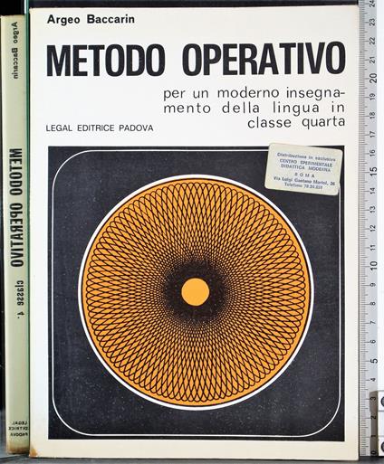 Metodo operativo moderno insegnamento lingua classe quarta - copertina