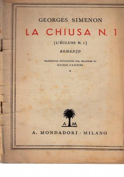 chiusa N. 1 - Georges Simenon - copertina