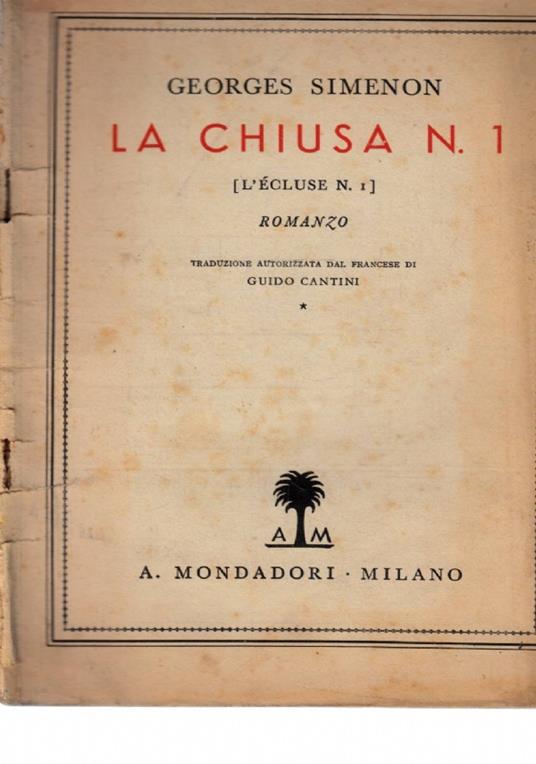 chiusa N. 1 - Georges Simenon - copertina