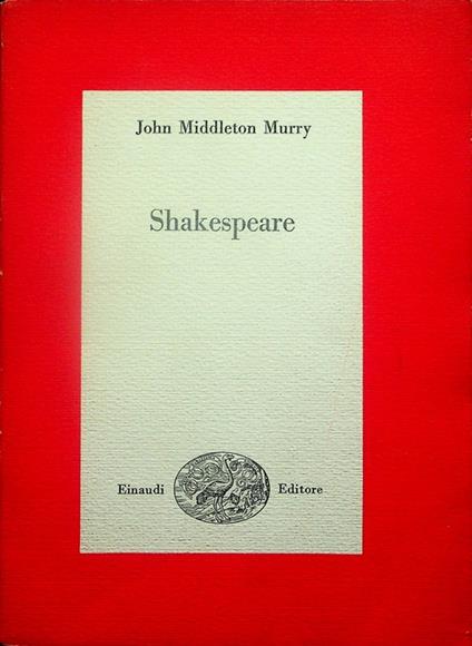 Shakespeare - John Middleton Murry - copertina