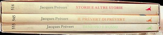 Prévert. I. Storie e altre storie; II. Il Prévert di Prévert; III. Immenso e rosso - Jacques Prévert - copertina