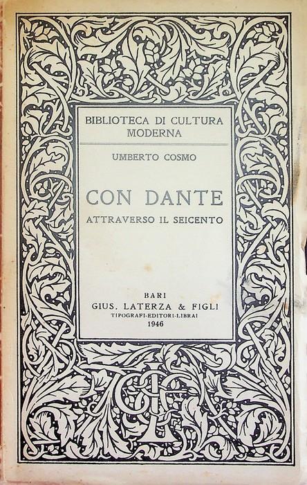 Con Dante attraverso il Seicento - Umberto Cosmo - copertina