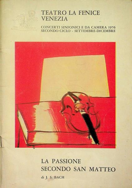 passione secondo San Matteo - copertina