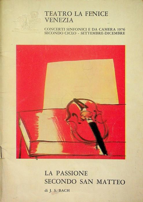 passione secondo San Matteo - copertina