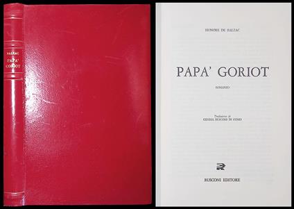 Papà Goriot - Honoré de Balzac - copertina