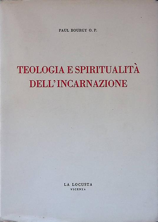 Teologia e spiritualità dell'incarnazione - copertina