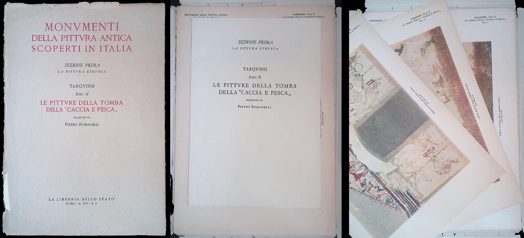 Monumenti della pittura antica scoperti in Italia. Sezione Prima - La Pittura Etrusca. Tarquinii Fasc. II Le pitture della tomba della Caccia e Pesca