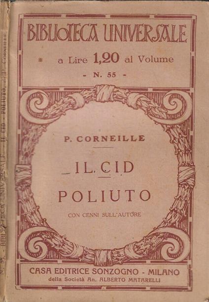 Il cid- Poliuto - Pierre Corneille - copertina
