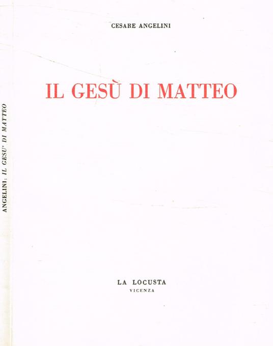 Il Gesù di Matteo - Cesare Angelini - copertina