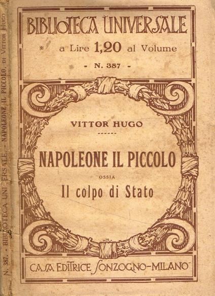 Napoleone il piccolo ossia il colpo di stato - Victor Hugo - copertina
