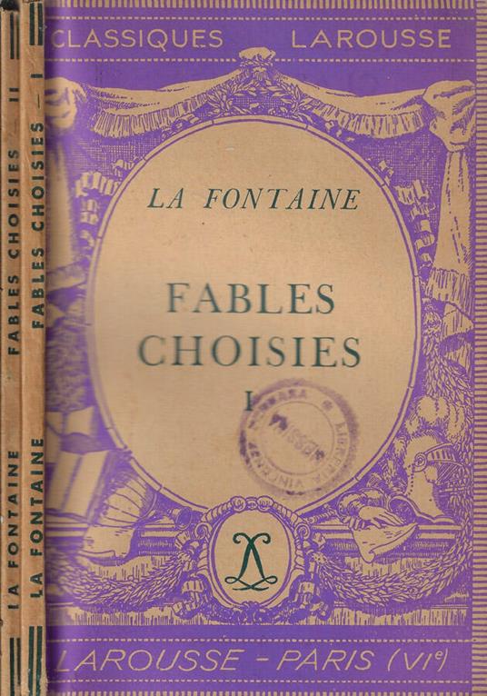 Fables choisies Vol. I, II - Jean de La Fontaine - copertina