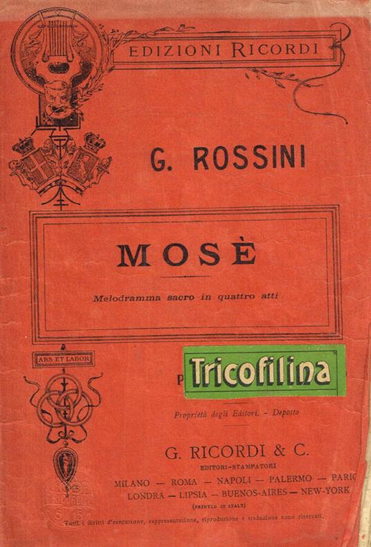 Mosè - Gioachino Rossini - copertina