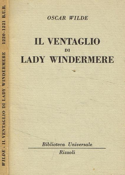 Il ventaglio di Lady Windermere - Oscar Wilde - copertina