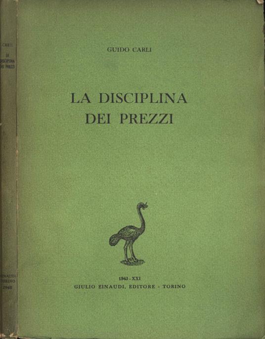 La disciplina dei prezzi - Guido Carli - copertina