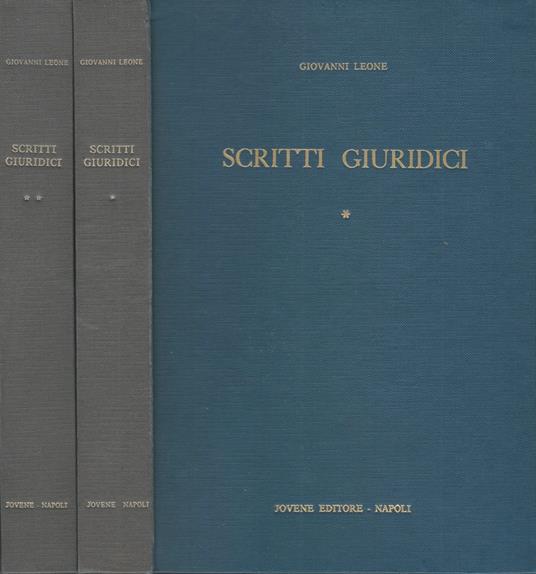 Scritti giuridici - Vol. I, II - Giovanni Leone - copertina