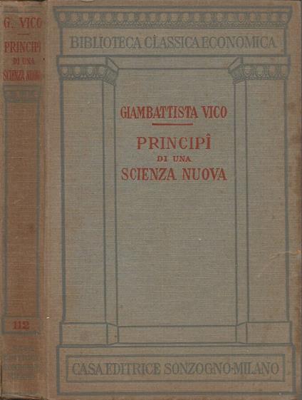 Principi di una Scienza Nuova - Giambattista Vico - copertina