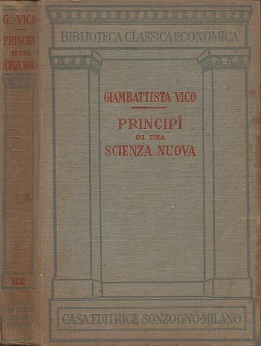 Principi di una Scienza Nuova - Giambattista Vico - copertina