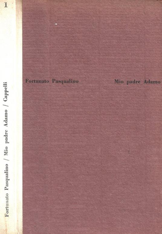 Mio padre Adamo - Fortunato Pasqualino - copertina