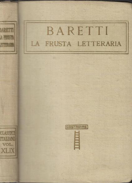 La frusta letteraria - Giuseppe Baretti - copertina
