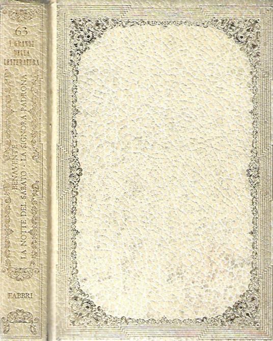 La notte del sabato - La signora padrona - Jacinto Benavente - copertina