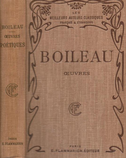 Oeuvres - Nicolas Boileau - copertina
