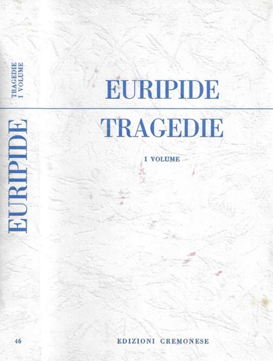 Tragedie. Volume I - Euripide - copertina