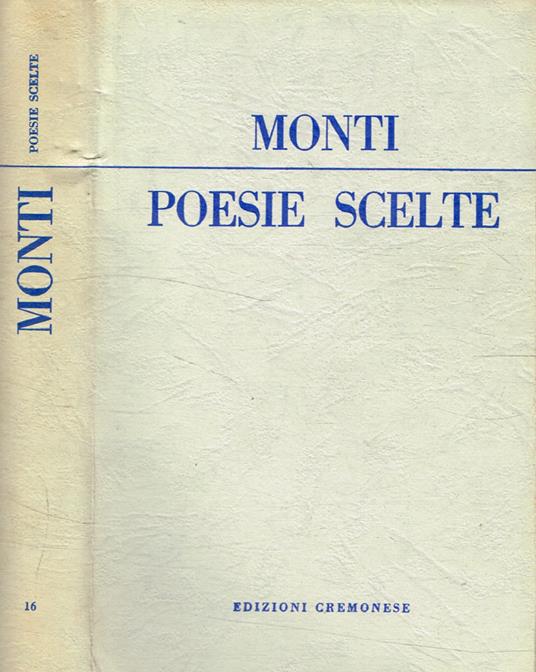 Poesie scelte - Vincenzo Monti - copertina
