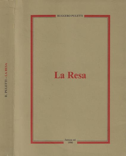 La Resa - Ruggero Puletti - copertina