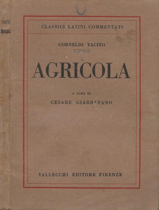 De Vita Iulii Agricolae Liber (Agricola) - P. Cornelio Tacito - copertina