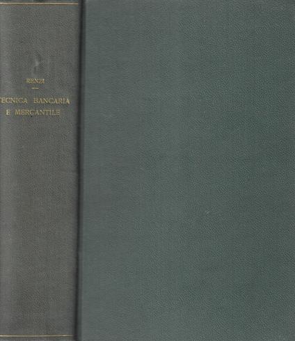 Tecnica bancaria - Antonio Renzi - copertina