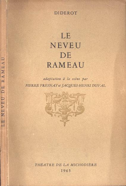 Le neveu de Rameau - Jean-Baptiste d' Alembert - copertina