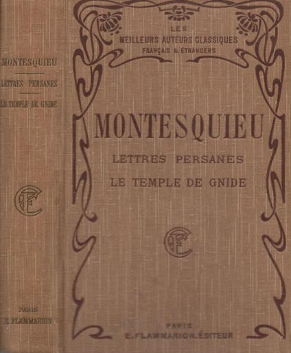 Lettres persanes - Charles L. de Montesquieu - copertina