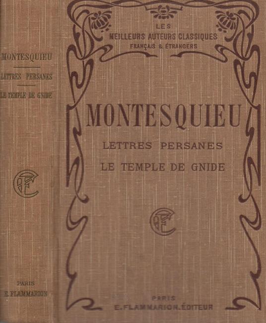 Lettres persanes - Charles L. de Montesquieu - copertina