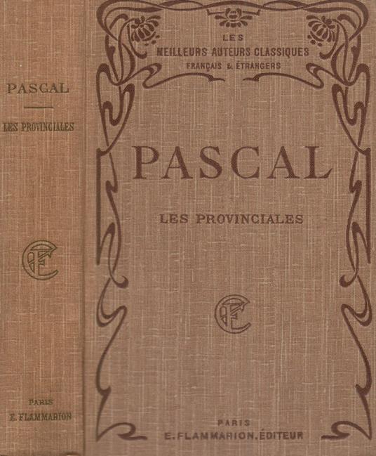 Les provinciales - Blaise Pascal - copertina
