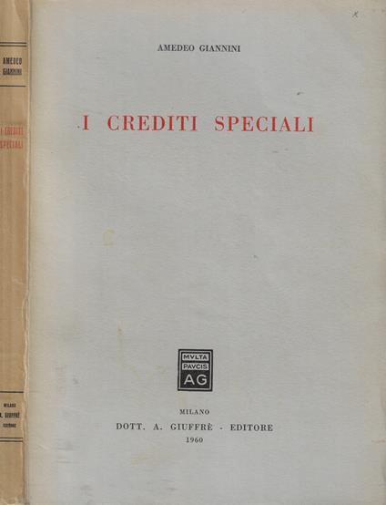 I crediti speciali - Amedeo Giannini - copertina