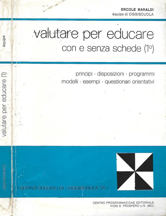 Valutare per educare - Ercole Baraldi - copertina