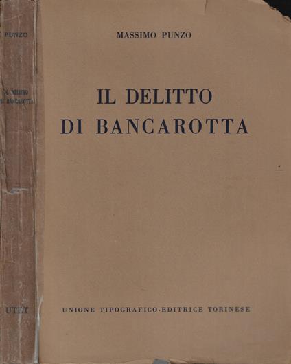 Il delitto di bancarotta - Massimo Punzo - copertina