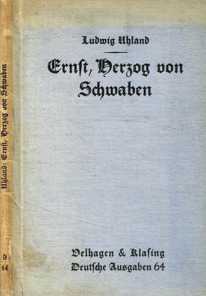 Ernst, Herzog von Schwaben - Ludwig Uhland - copertina