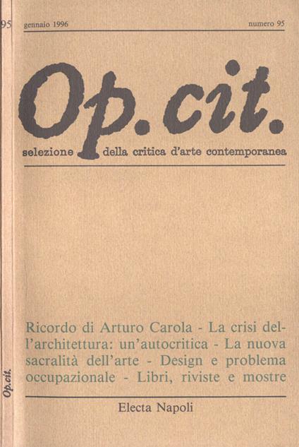 Op. cit n. 95 anno 1996 - copertina