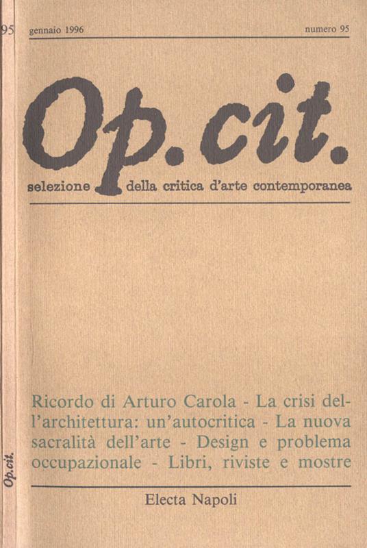 Op. cit n. 95 anno 1996 - copertina