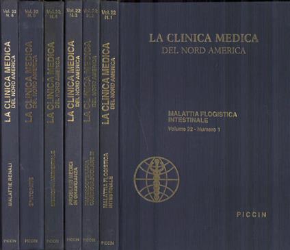 La clinica medica del Nord America Vol. 22 n. 1 - 2 - 3 - 4 - 5 - 6 - copertina
