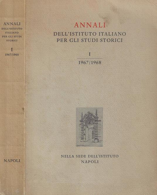 Annali dell'Istituto Italiano per gli Studi Storici I 1967-1968 - copertina