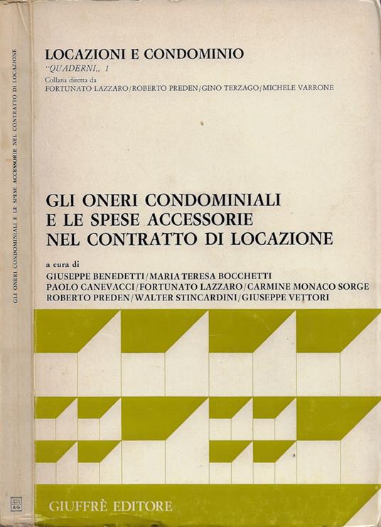 Gli oneri condominiali e le spese accessorie nel contratto di locazione - copertina