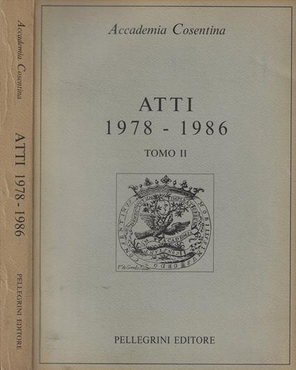 Atti 1978-1986 Tomo II - copertina
