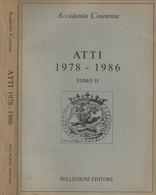 Atti 1978-1986 Tomo II - copertina