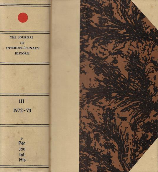 The journal of interdisciplinary history Anno 1972-73 - copertina