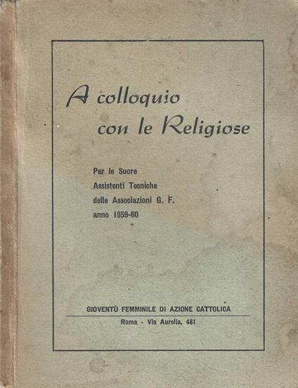 A colloquio con le Religiose - copertina